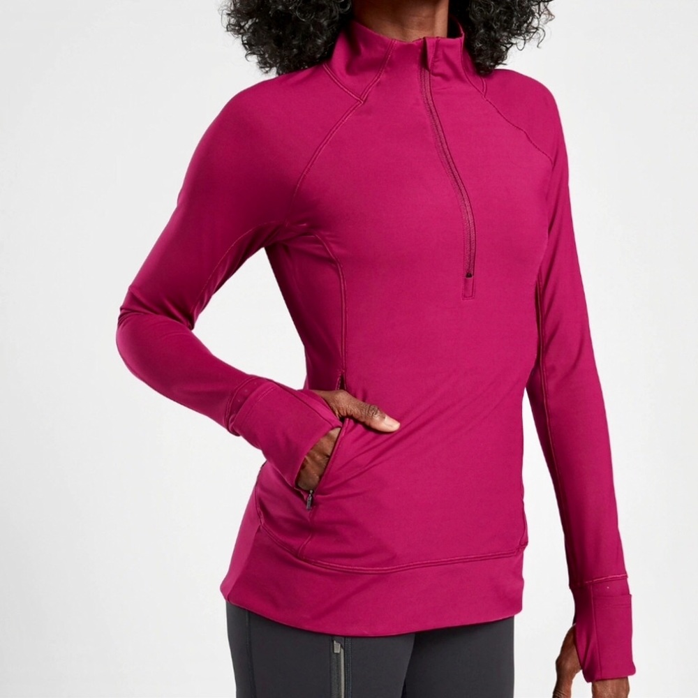 🌺 NWOT ATHLETA WHITTIER PEAK HALF ZIP SIZE …